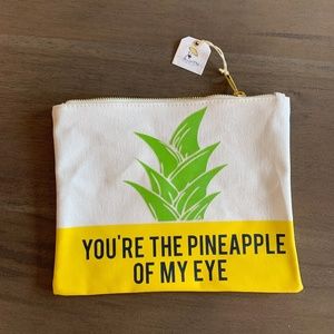 New Shade Critter Canvas Zipper Pineapple Pouch